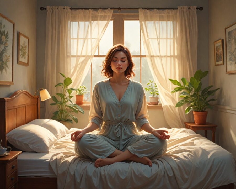 como usar meditação para reduzir ansiedade e acordar com mais disposição